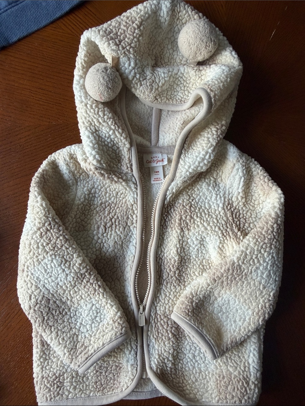 4 Neutral Sherpa Jacket and Sweater, Vest bundle 18M - Picture 2 of 5